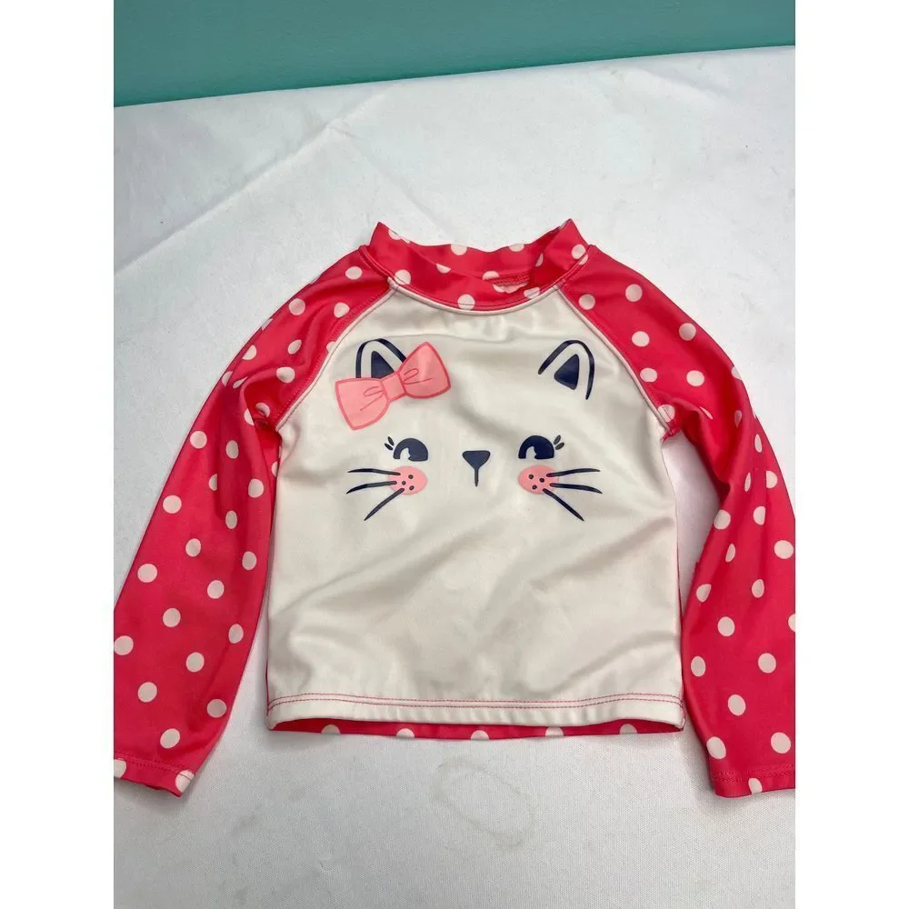 Gymboree size 12/18 Adorable Polka Dot Kitty Tee